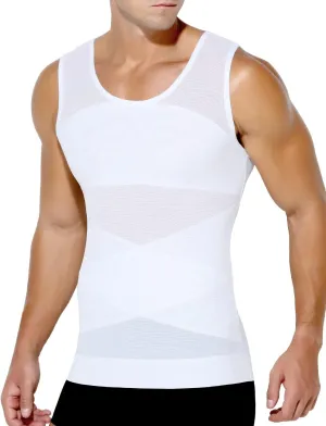 Arjen Kroos Men's Body Shaper Compression Mesh Tank Top Undershirts Shapewear