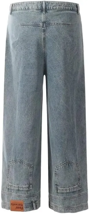 Baggy Jeans for Women Men Ripped Straight Leg Pants High Waisted Distressed Jeans Y2K Grunge Summer Clothes.