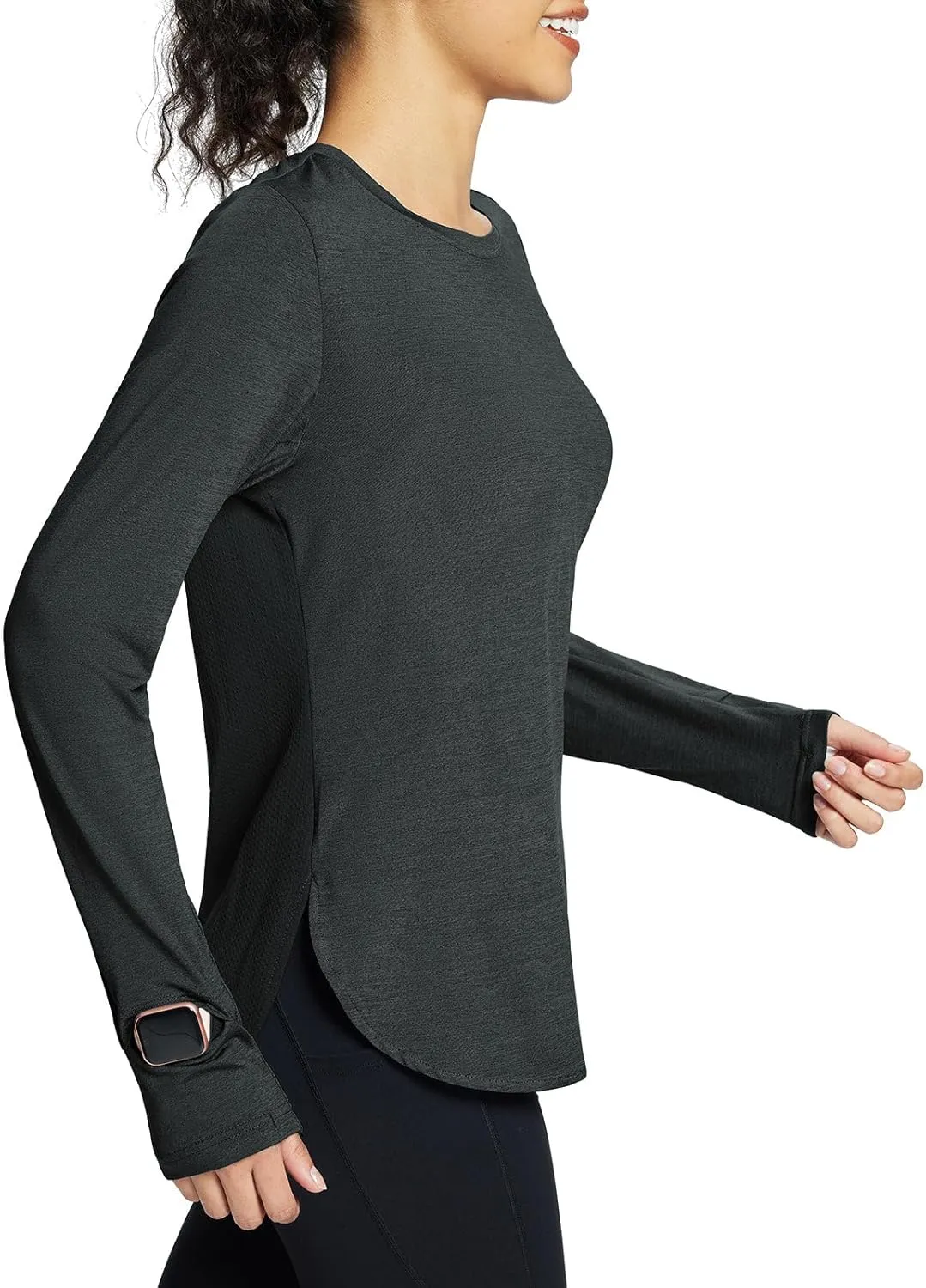 baleaf Long Sleeve Workout Tops for Women Running Athletic Shirts Active Quick Dry Lightweight Moisture Wicking