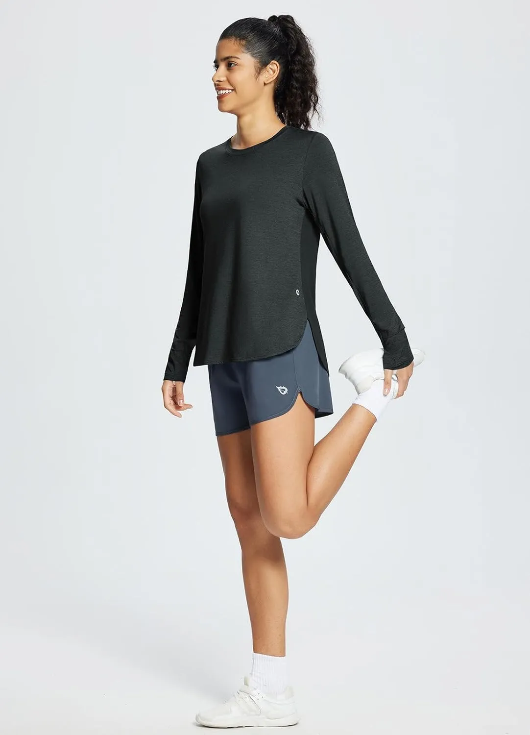 baleaf Long Sleeve Workout Tops for Women Running Athletic Shirts Active Quick Dry Lightweight Moisture Wicking