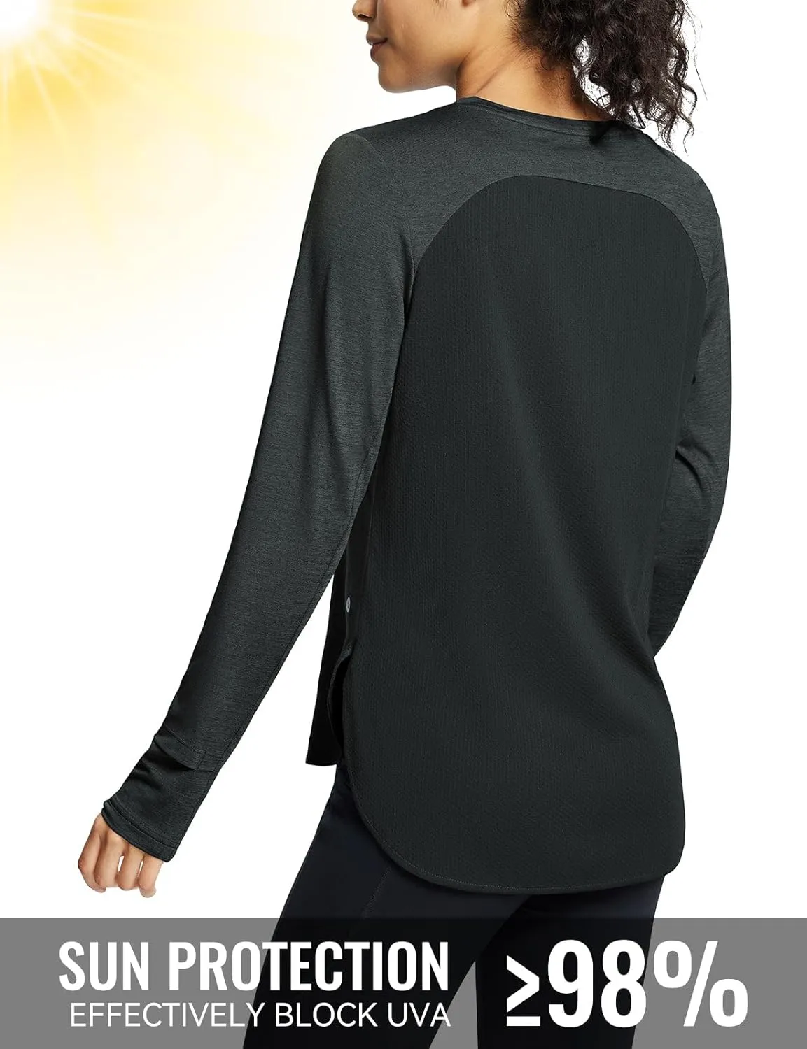 baleaf Long Sleeve Workout Tops for Women Running Athletic Shirts Active Quick Dry Lightweight Moisture Wicking
