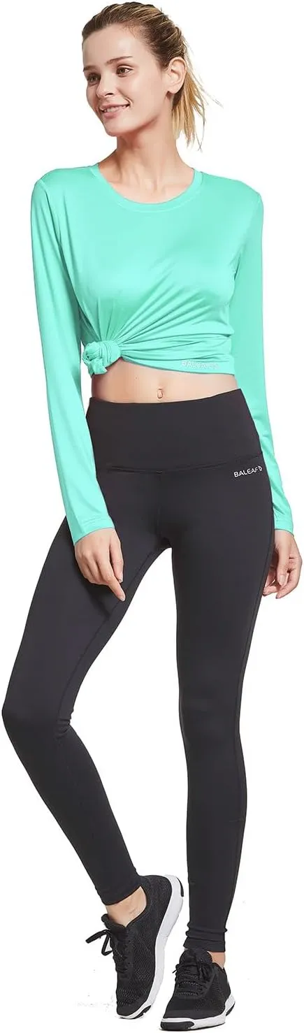 baleaf Long Sleeve Workout Tops for Women Running Athletic Shirts Active Quick Dry Lightweight Moisture Wicking