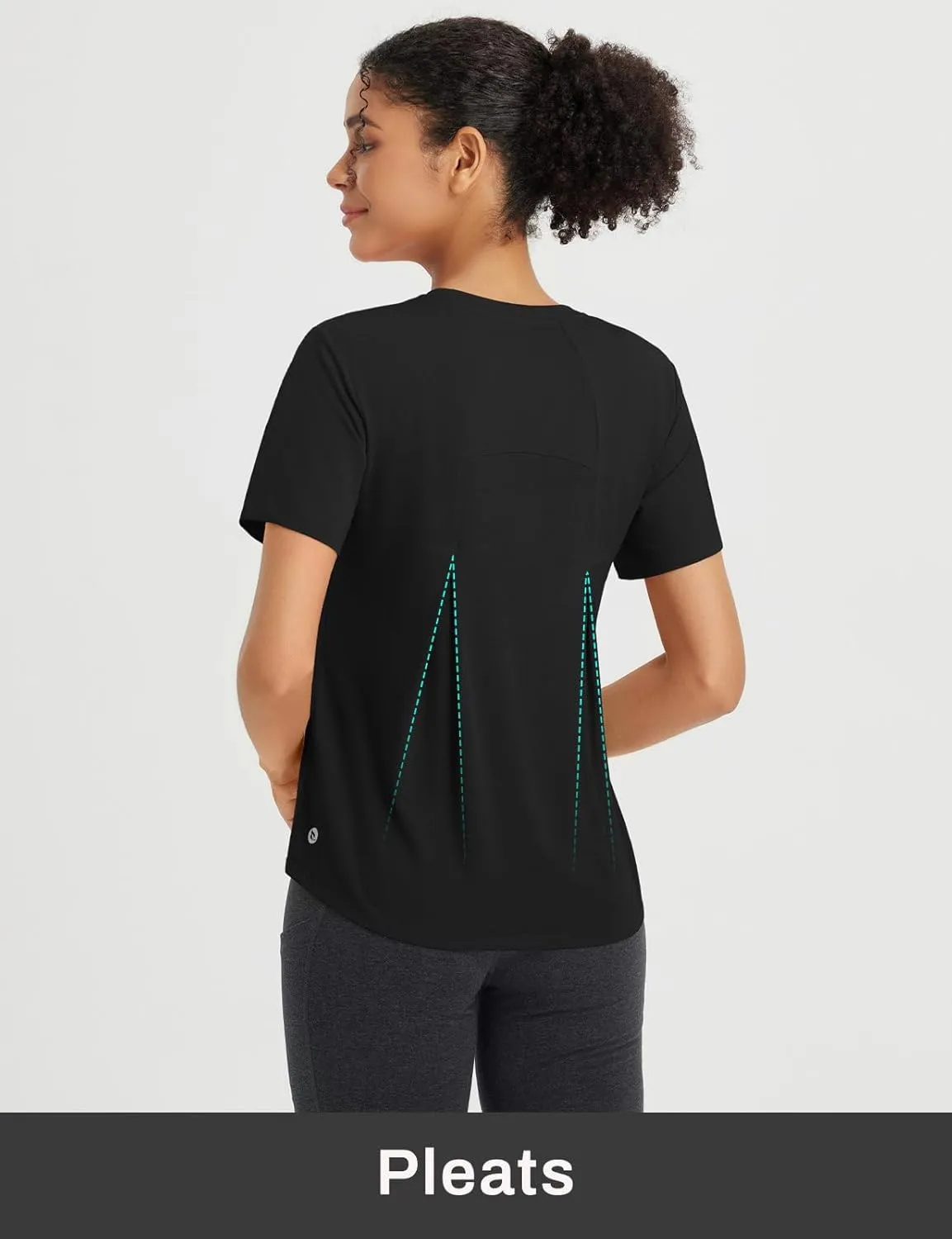 baleaf Womens Workout Tops Short Sleeve Loose Fit Yoga Athletic Shirts Lightweight Moisture Wicking Running Top