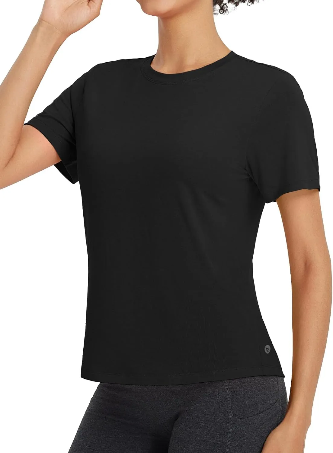baleaf Womens Workout Tops Short Sleeve Loose Fit Yoga Athletic Shirts Lightweight Moisture Wicking Running Top