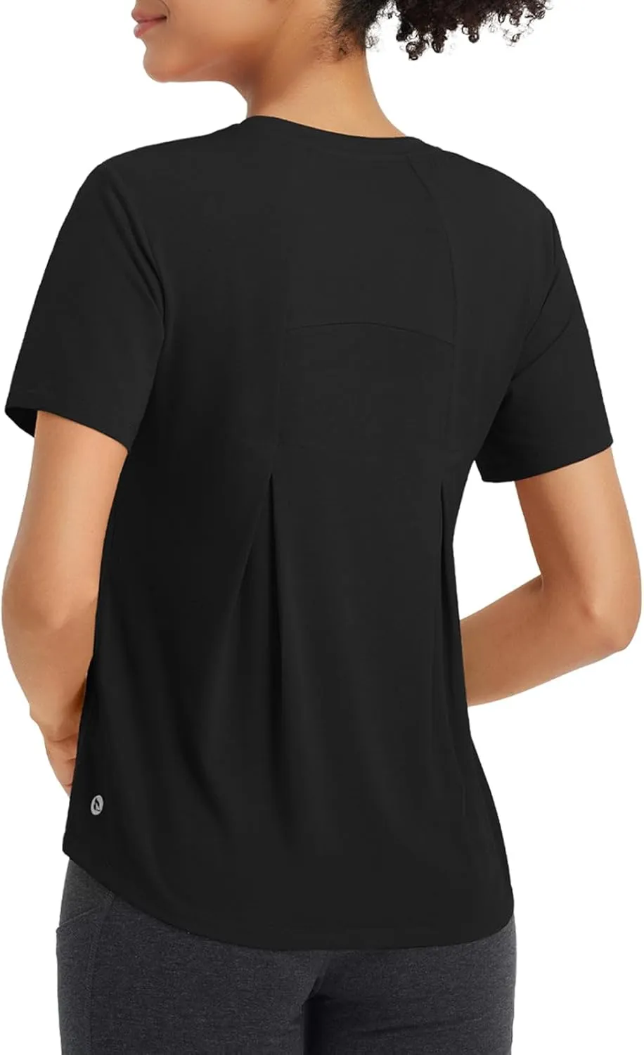 baleaf Womens Workout Tops Short Sleeve Loose Fit Yoga Athletic Shirts Lightweight Moisture Wicking Running Top