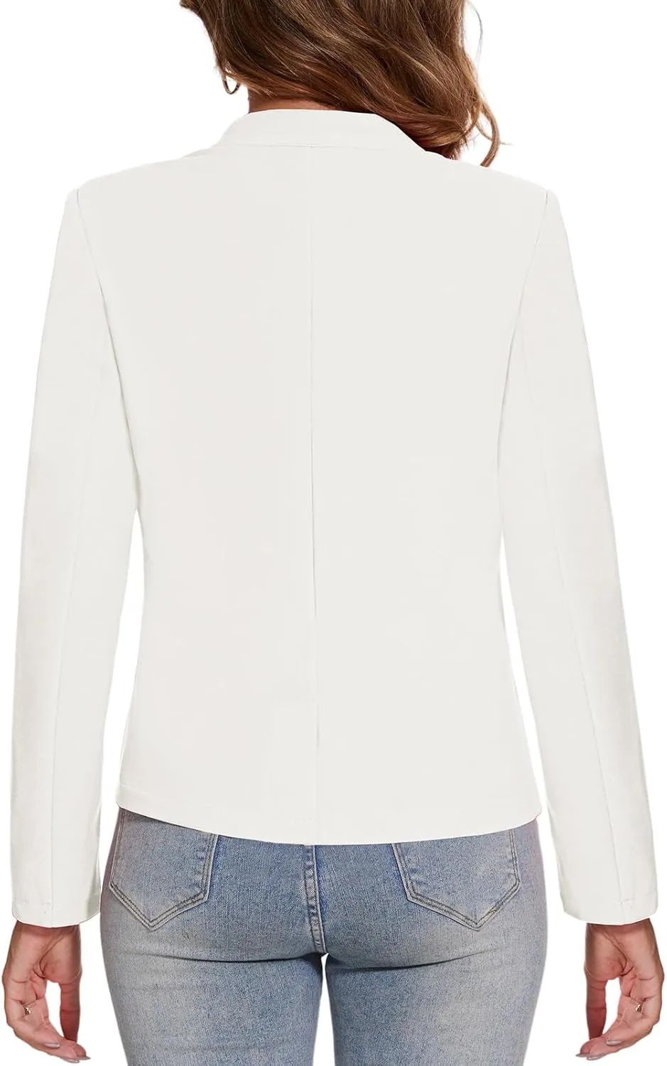 Blazers for Women Long Sleeve Notch Collar Blazer Button Front Casual Work Office Suit Jackets with Pockets