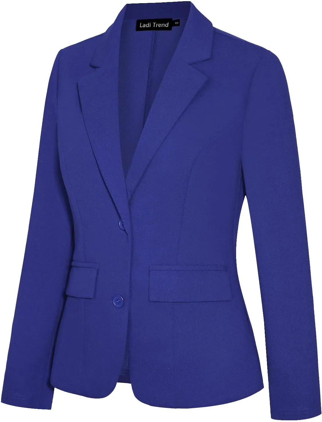 Blazers for Women Long Sleeve Notch Lapel Button Front Blazer Casual Work Office Suit Jackets with Pockets