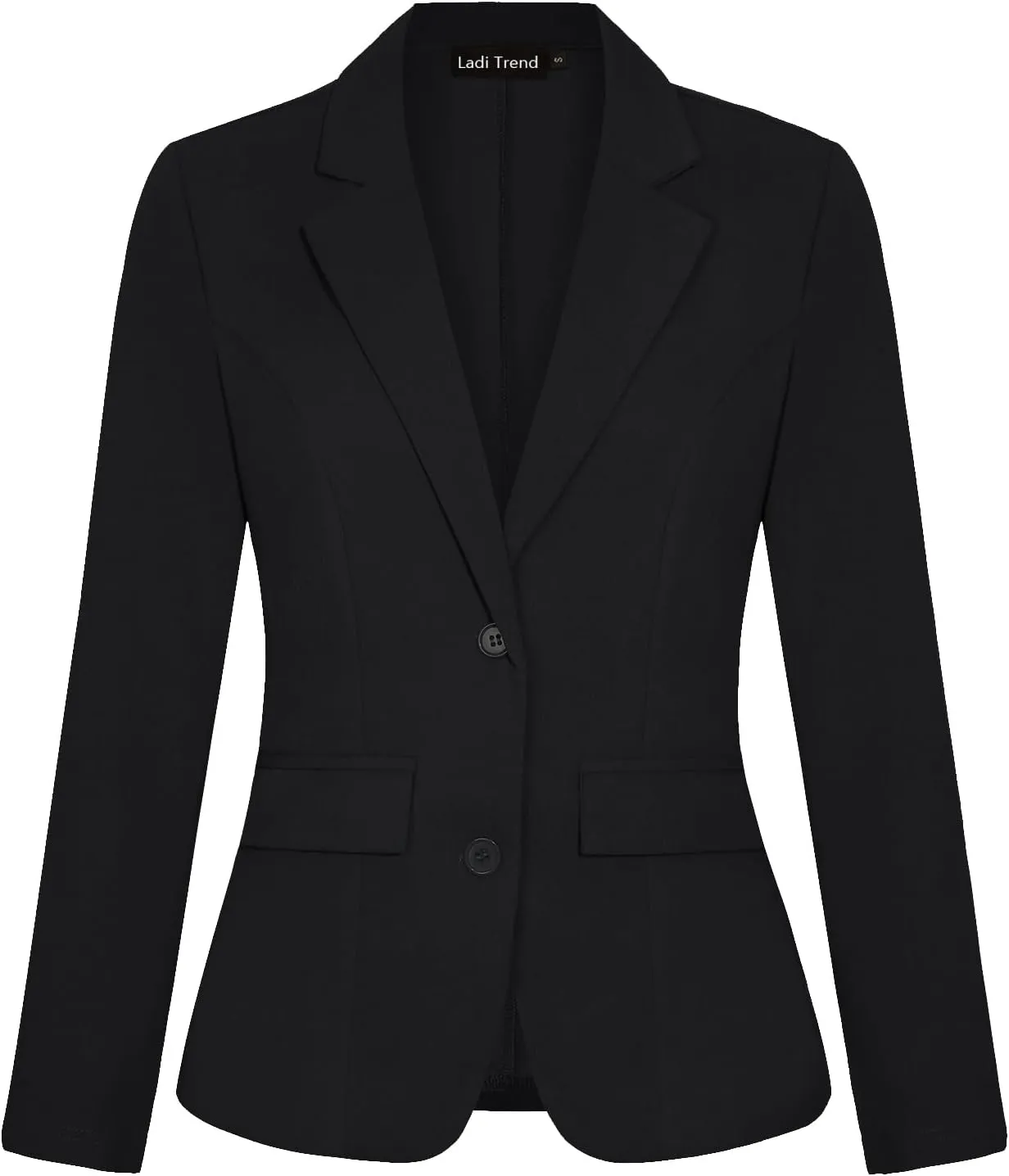 Blazers for Women Long Sleeve Notch Lapel Button Front Blazer Casual Work Office Suit Jackets with Pockets