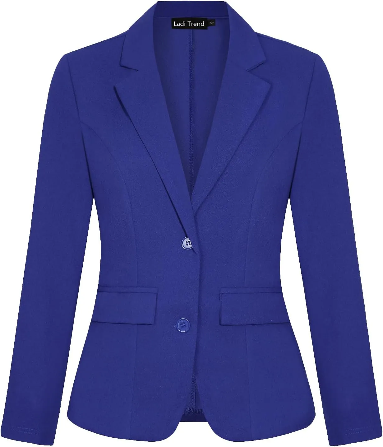 Blazers for Women Long Sleeve Notch Lapel Button Front Blazer Casual Work Office Suit Jackets with Pockets