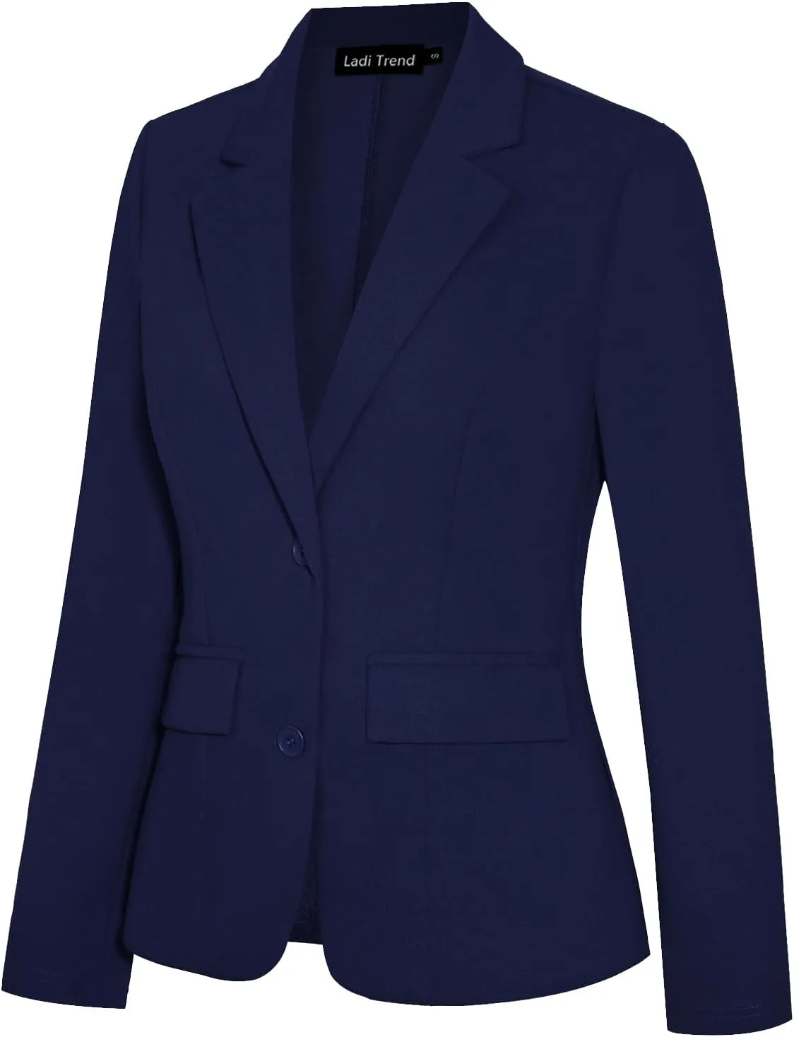 Blazers for Women Long Sleeve Notch Lapel Button Front Blazer Casual Work Office Suit Jackets with Pockets