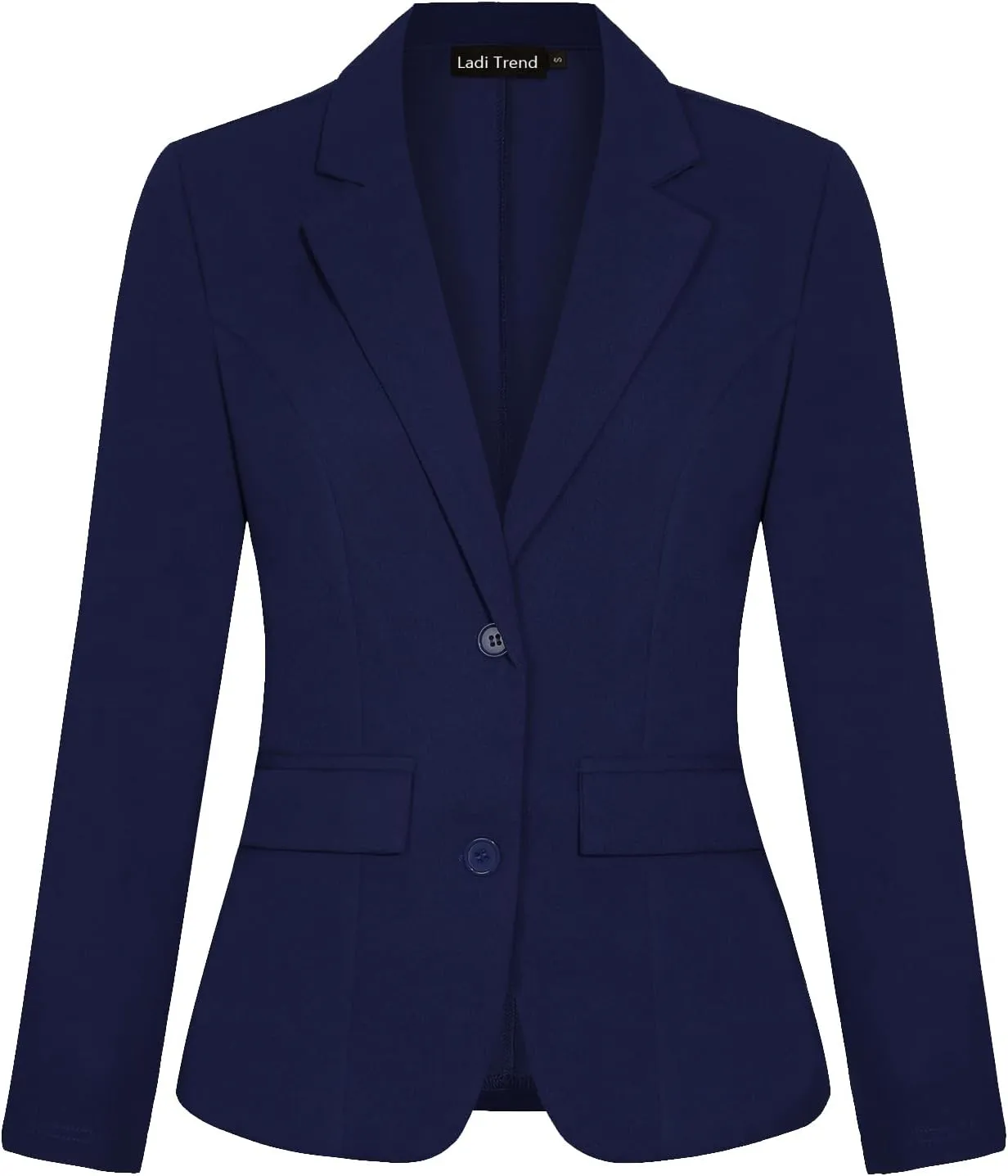 Blazers for Women Long Sleeve Notch Lapel Button Front Blazer Casual Work Office Suit Jackets with Pockets