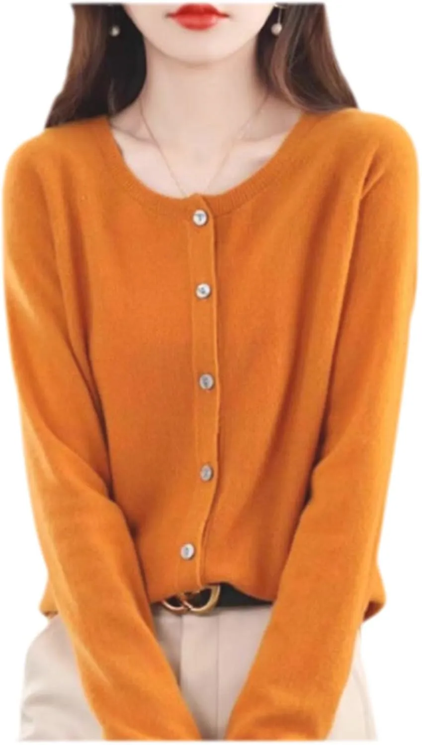 Cashmere Cardigans for Women,Cashmere Sweaters for Women,Cashmeres Button Front Long Sleeve Cardigan