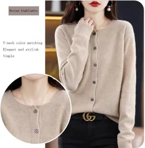 Cashmere Cardigans for Women,Cashmere Sweaters for Women,Cashmeres Button Front Long Sleeve Cardigan