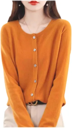 Cashmere Cardigans for Women,Cashmere Sweaters for Women,Cashmeres Button Front Long Sleeve Cardigan