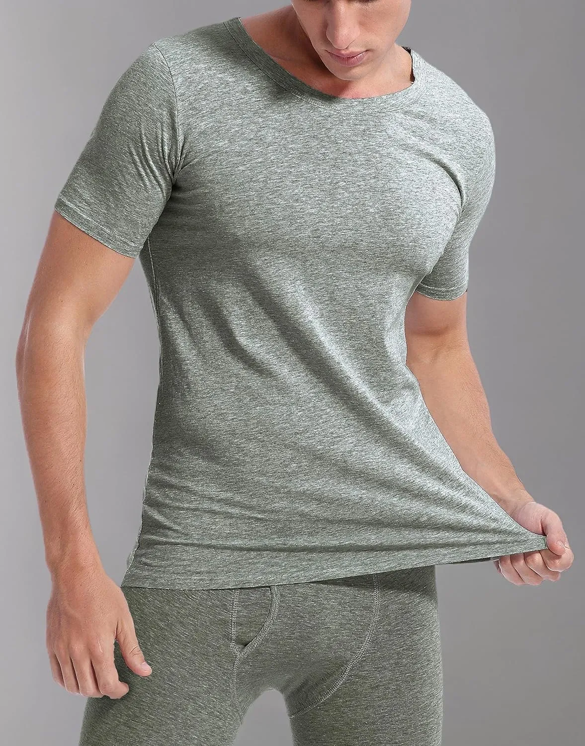Comfneat Men's 6-Pack Pure Cotton Undershirts Comfortable Crew Neck T-Shirts