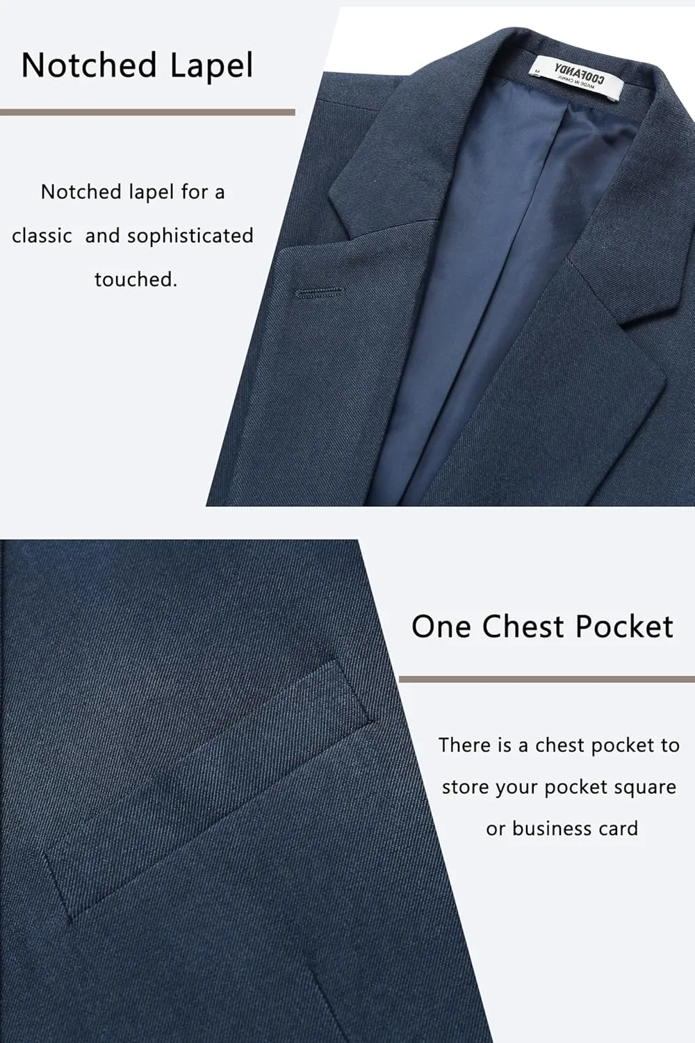 COOFANDY Men's Casual Blazer One Button Sport Coat Slim Fit Lightweight Suit Blazer Jacket