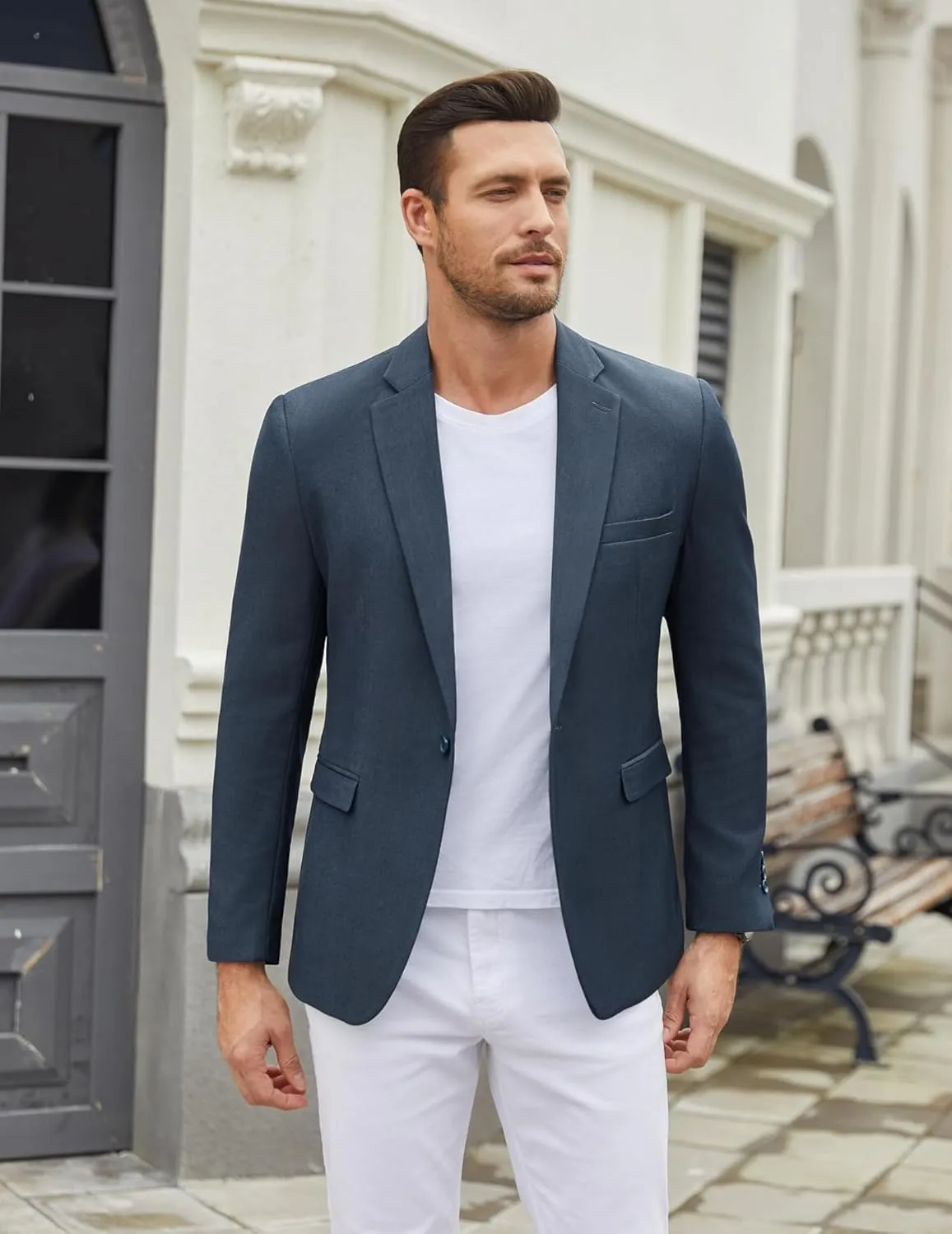 COOFANDY Men's Casual Blazer One Button Sport Coat Slim Fit Lightweight Suit Blazer Jacket