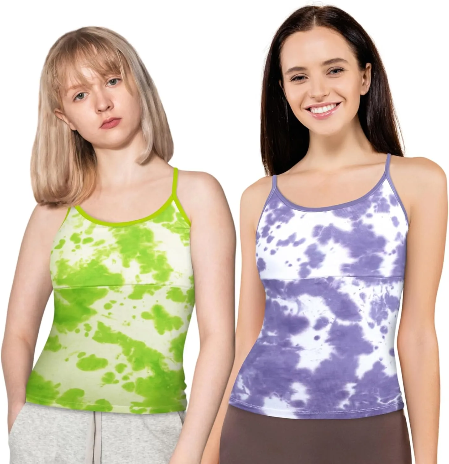 DChica Padded Camisole Bra for Girls, Teen & Young Women Round Neck Padded Undershirts for Summer Occasion