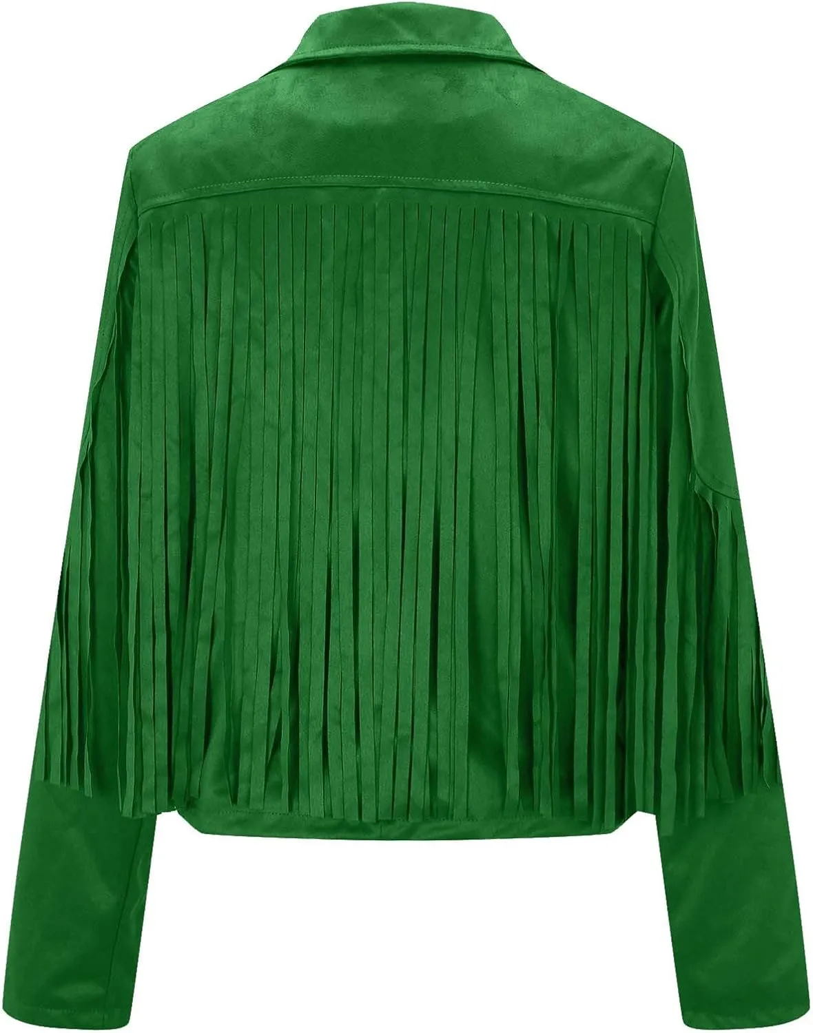 Firzero Tassels Coat Women Faux Suede Jacket Long Sleeve Fringe Jackets Motorcycle Moto Biker Short Open Front Cardigan 2024