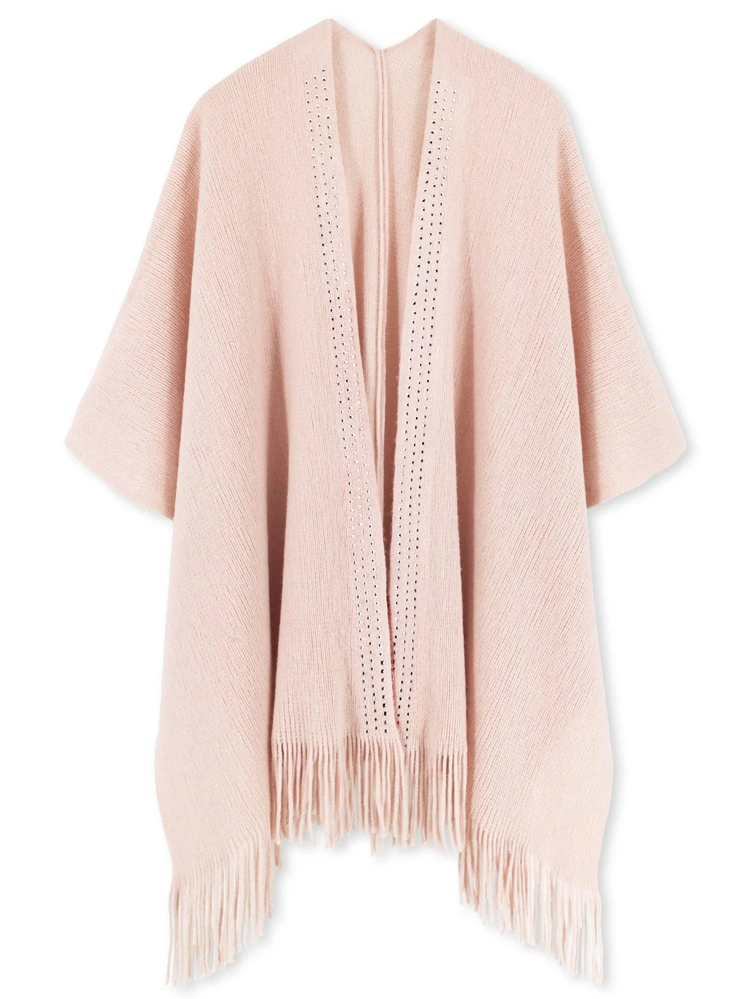 Fringe Knit Shawl Wrap