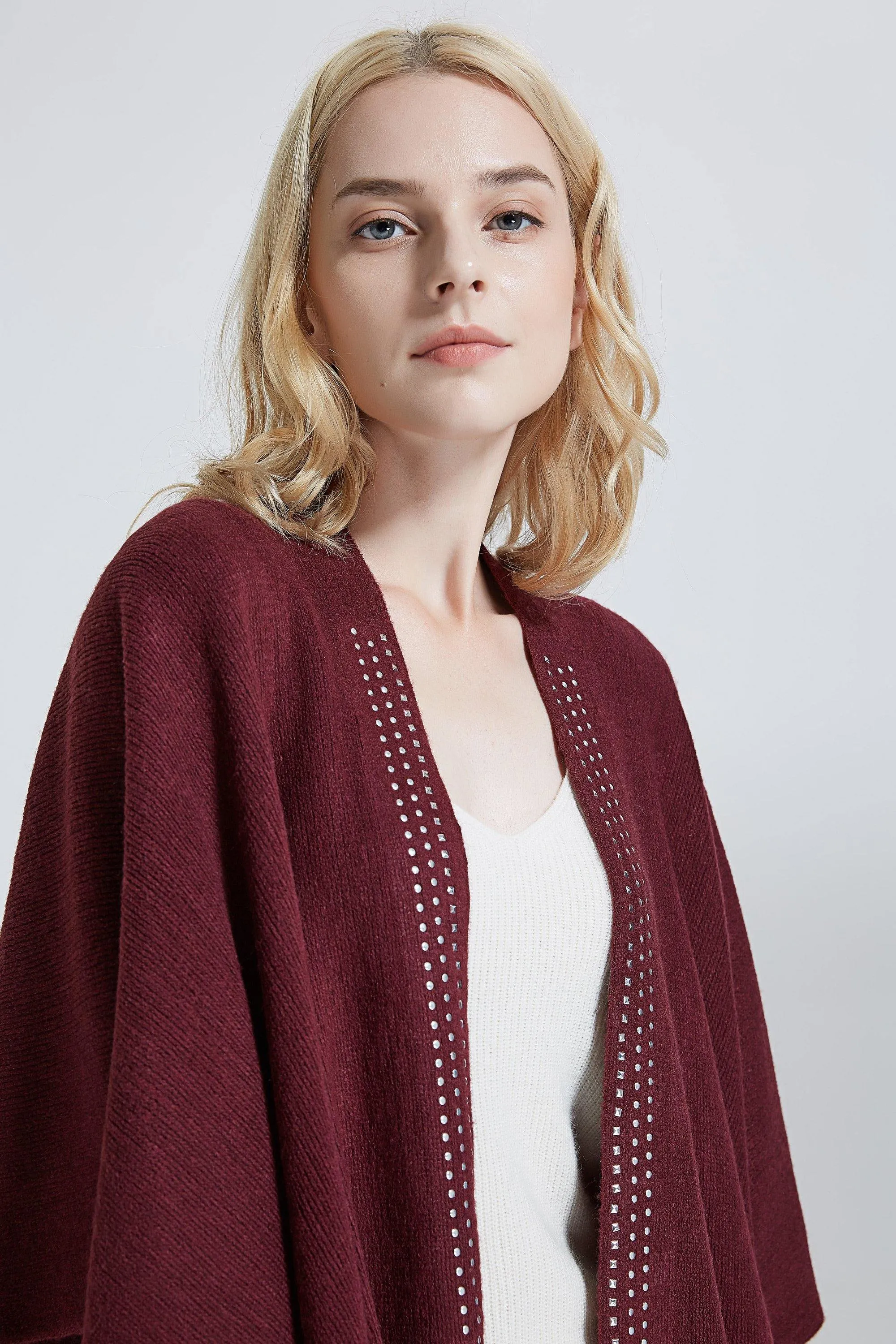 Fringe Knit Shawl Wrap