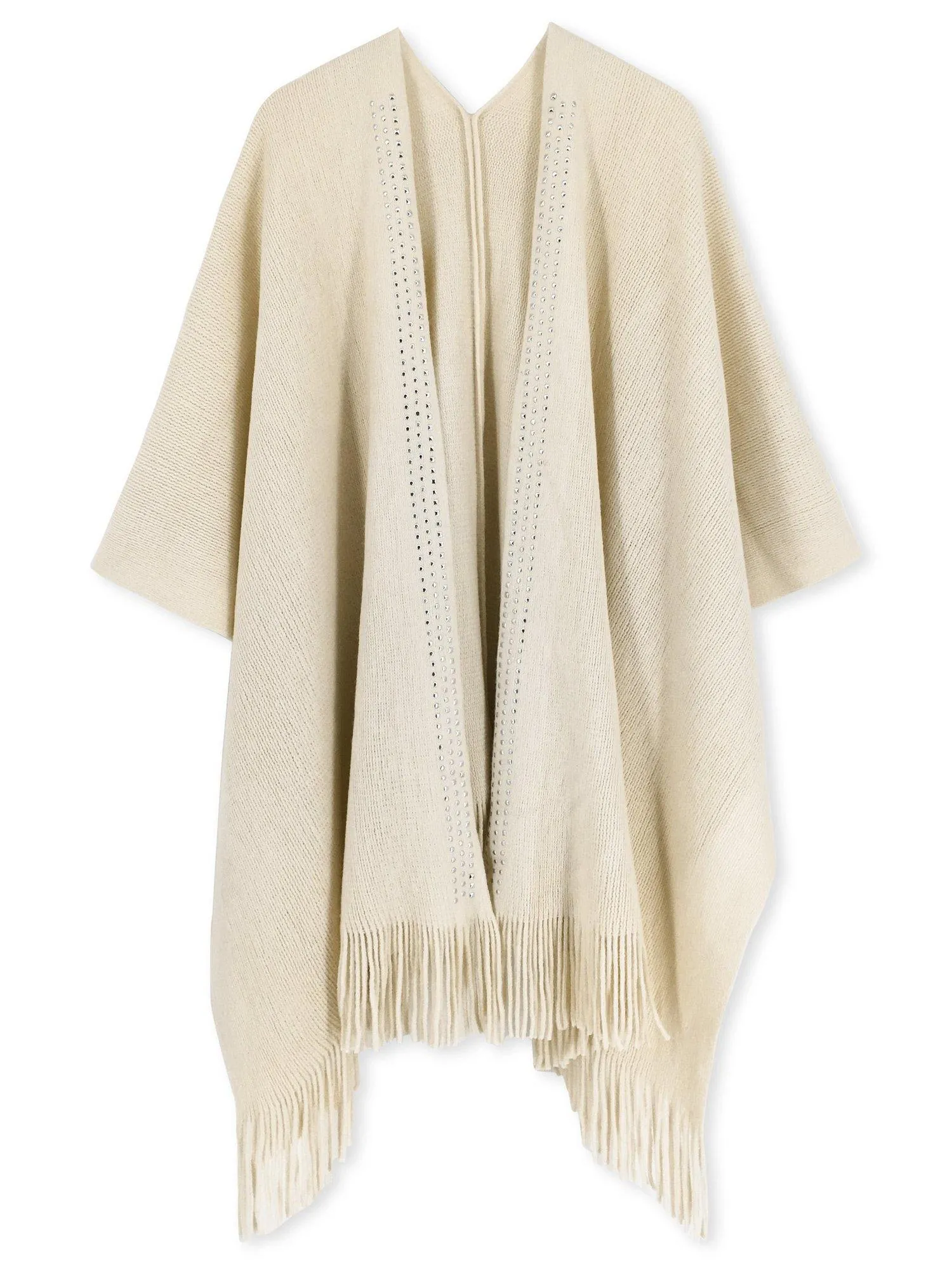 Fringe Knit Shawl Wrap