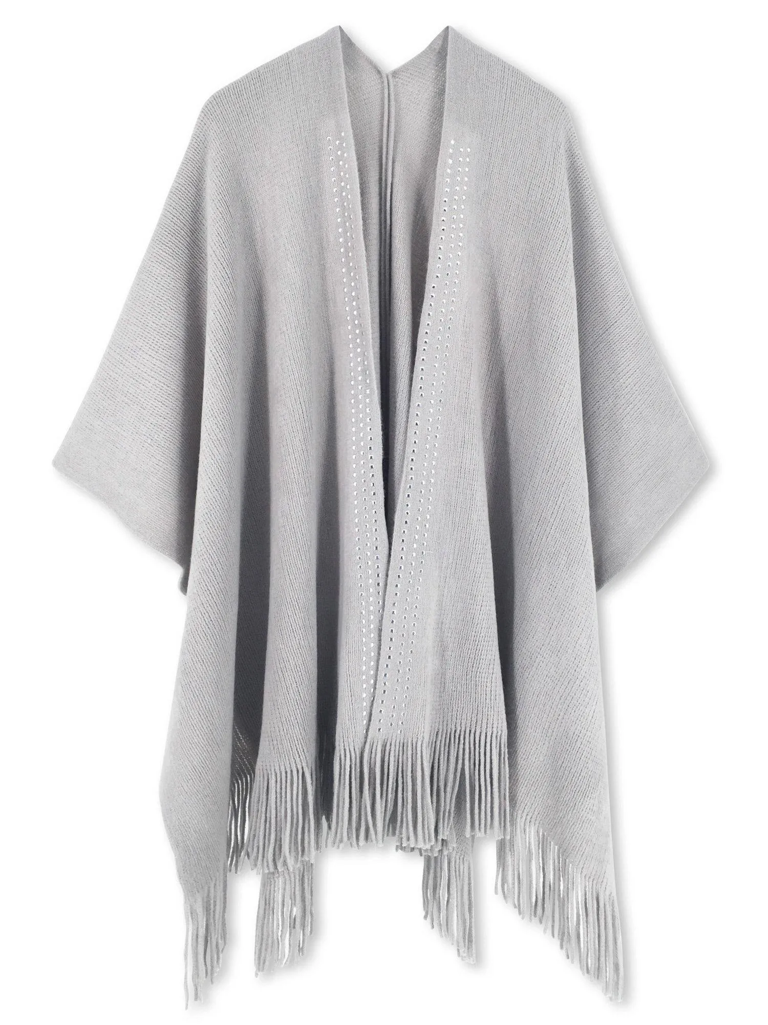 Fringe Knit Shawl Wrap