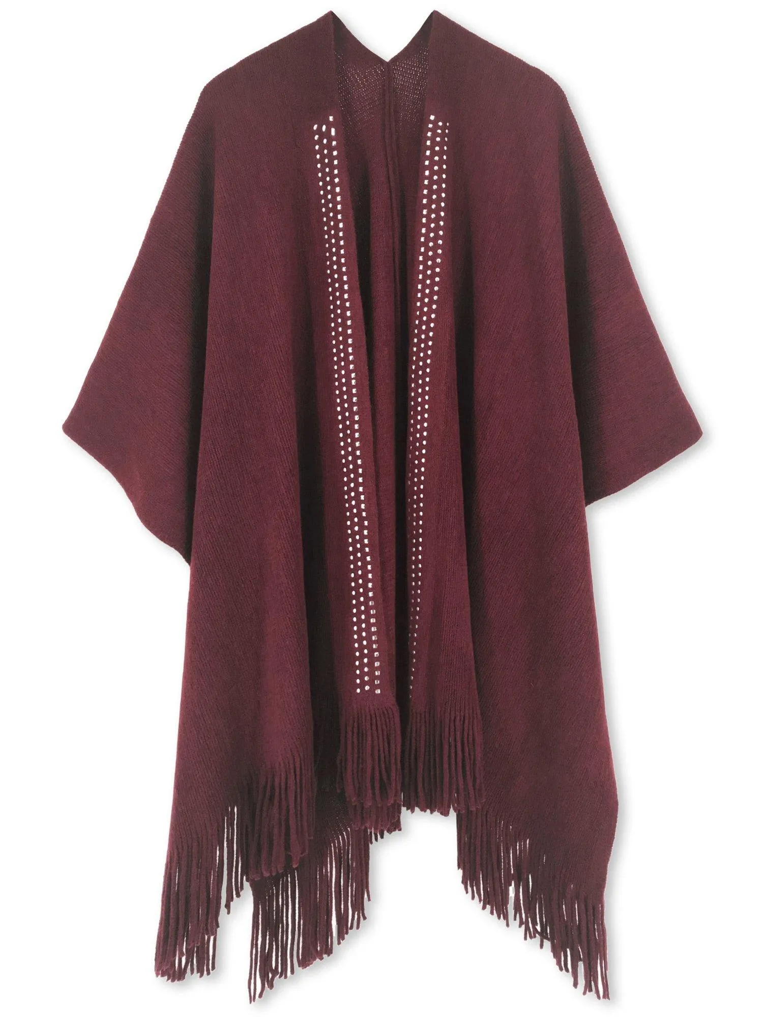 Fringe Knit Shawl Wrap