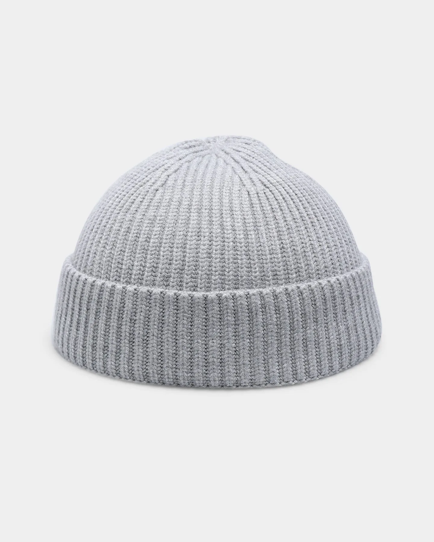 Goat Crew Fisherman Ribbed Knit Staple Beanie Grey