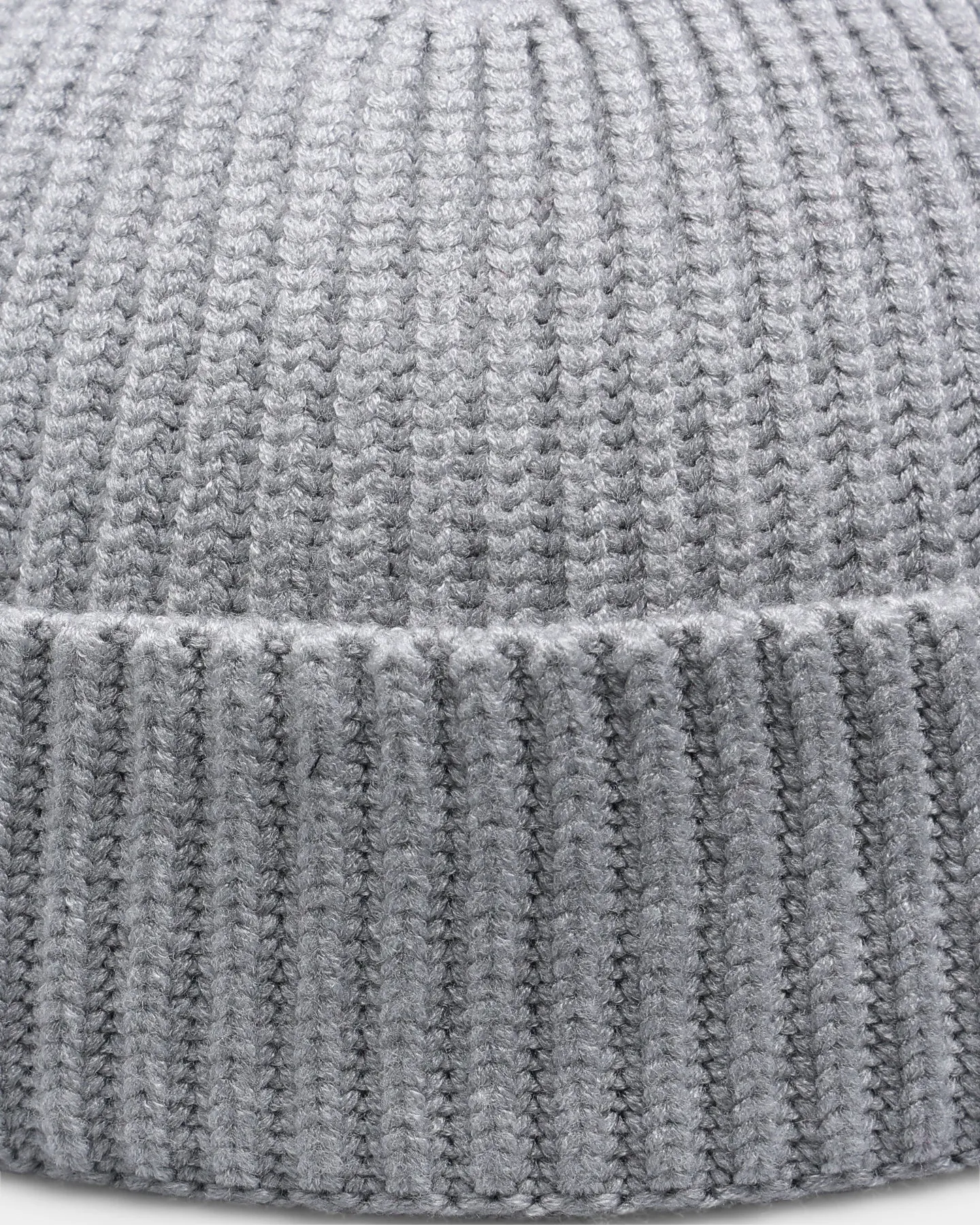 Goat Crew Fisherman Ribbed Knit Staple Beanie Grey