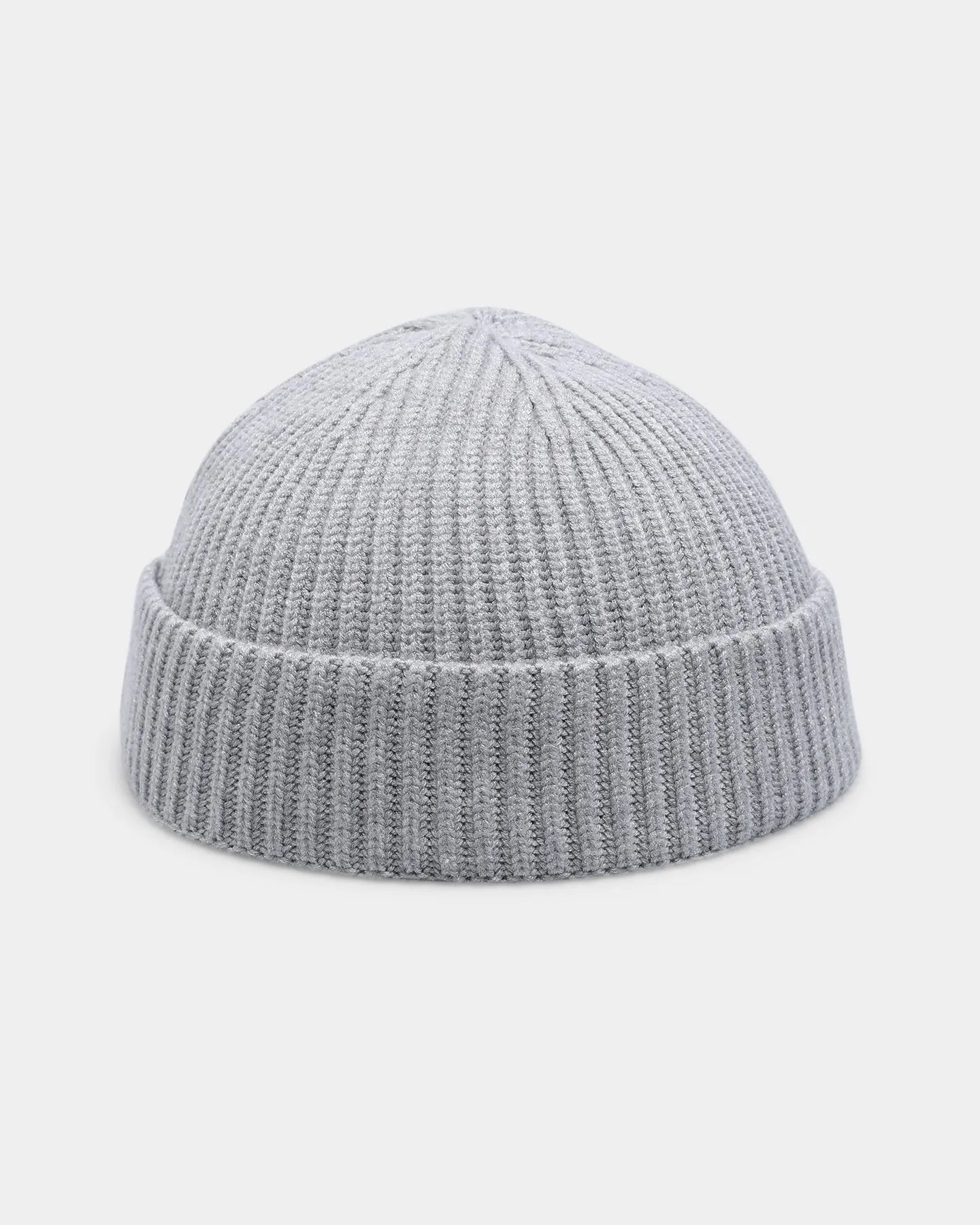 Goat Crew Fisherman Ribbed Knit Staple Beanie Grey