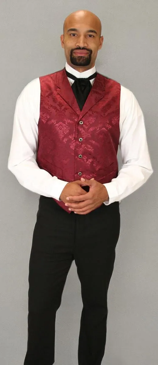 Historical Emporium Mens Stand Collar Convert. Stud/Cuff Cotton Dress Shirt, Victorian Edwardian Formal Reenactment