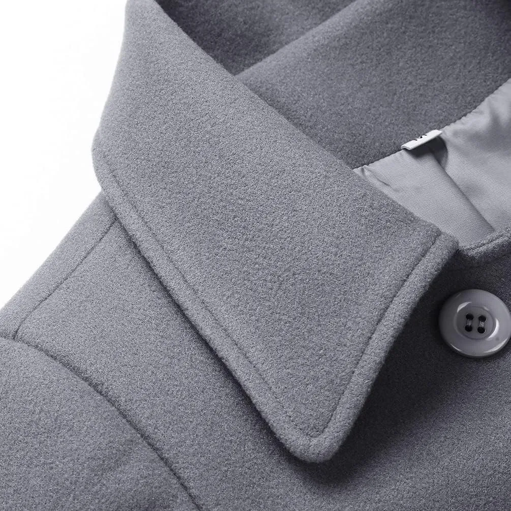 IDEALSANXUN Womens Fall Winter Wool Coats Peacoat Double Breasted Trench Coats