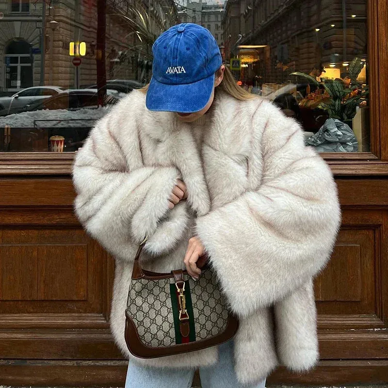 Luna Faux Fur Cropped Coat  Chic Winter Outerwear