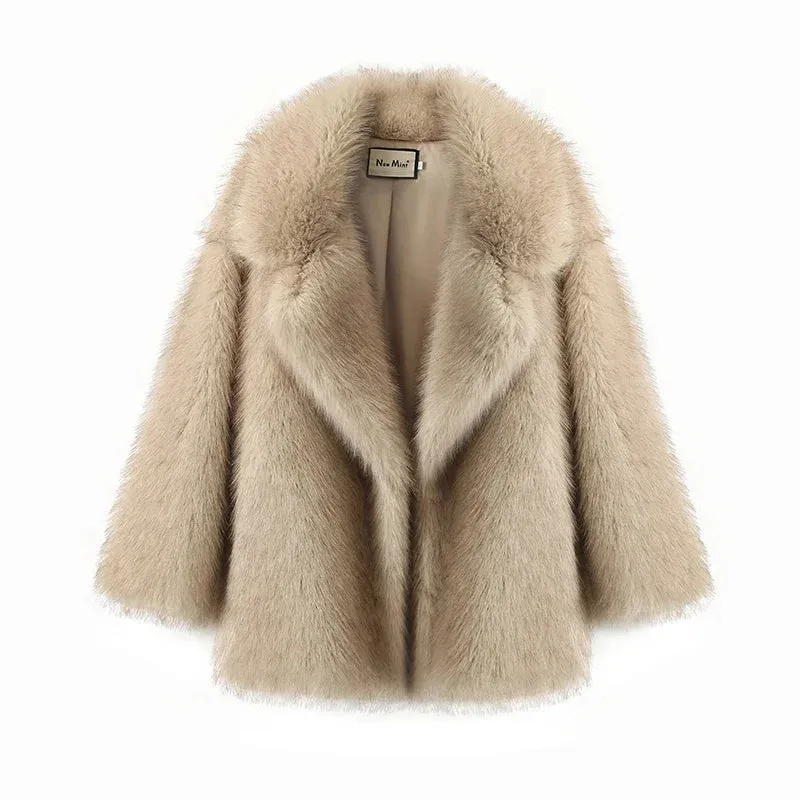 Luna Faux Fur Cropped Coat  Chic Winter Outerwear