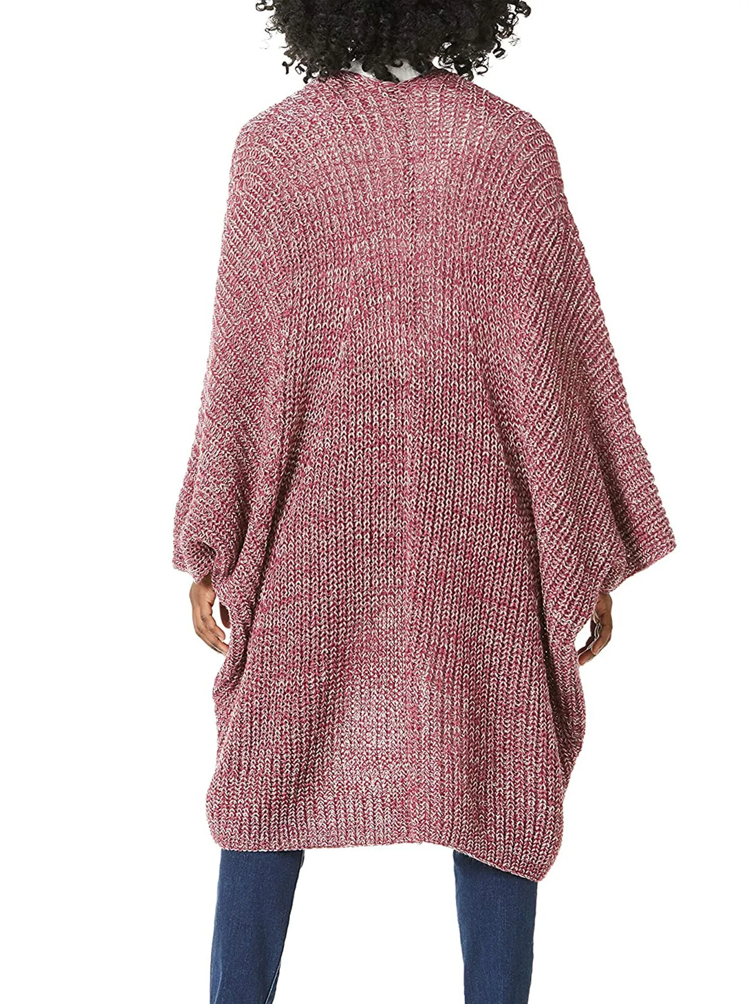Marled Knit Kimono Shawl Wrap