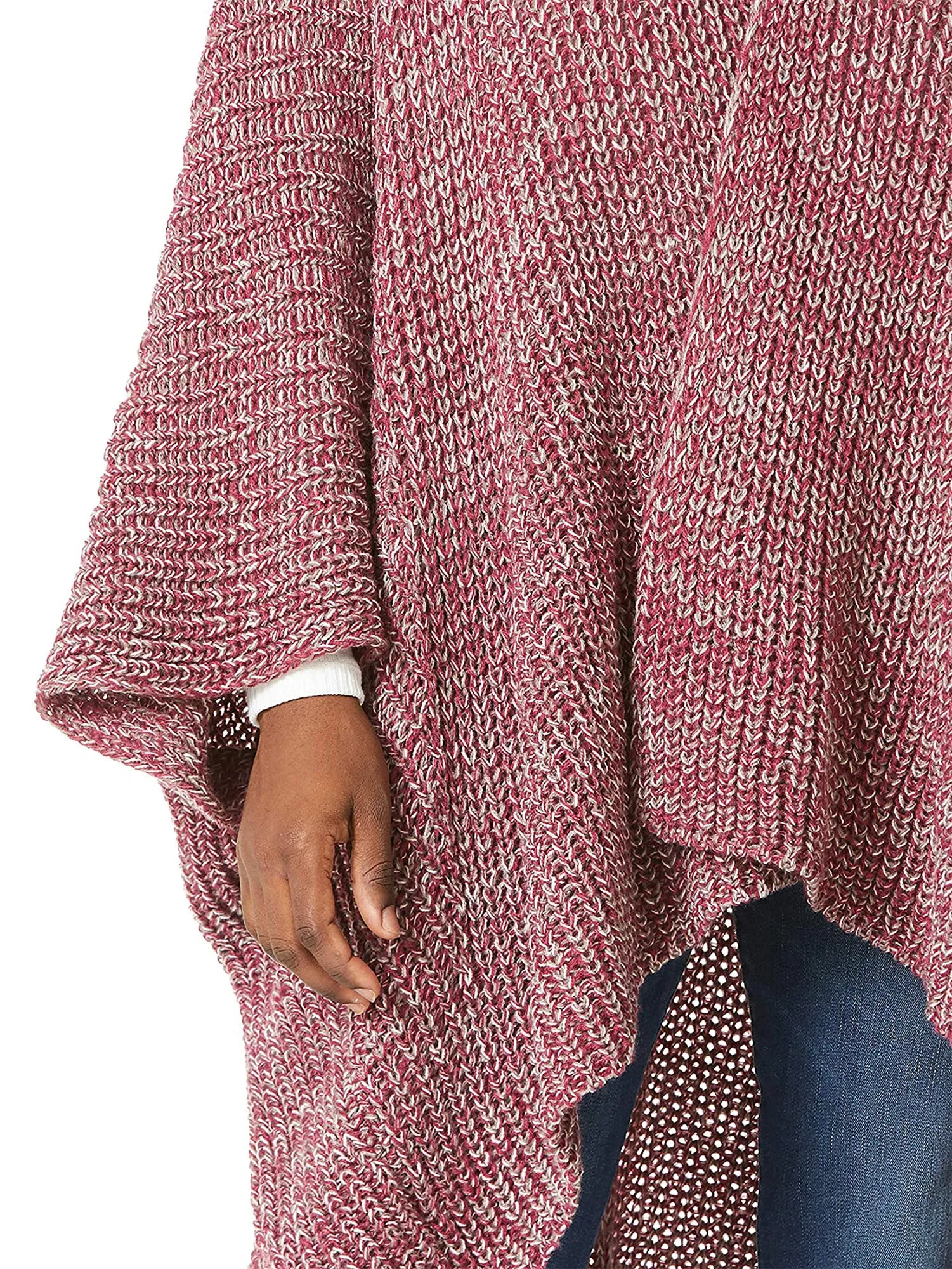 Marled Knit Kimono Shawl Wrap