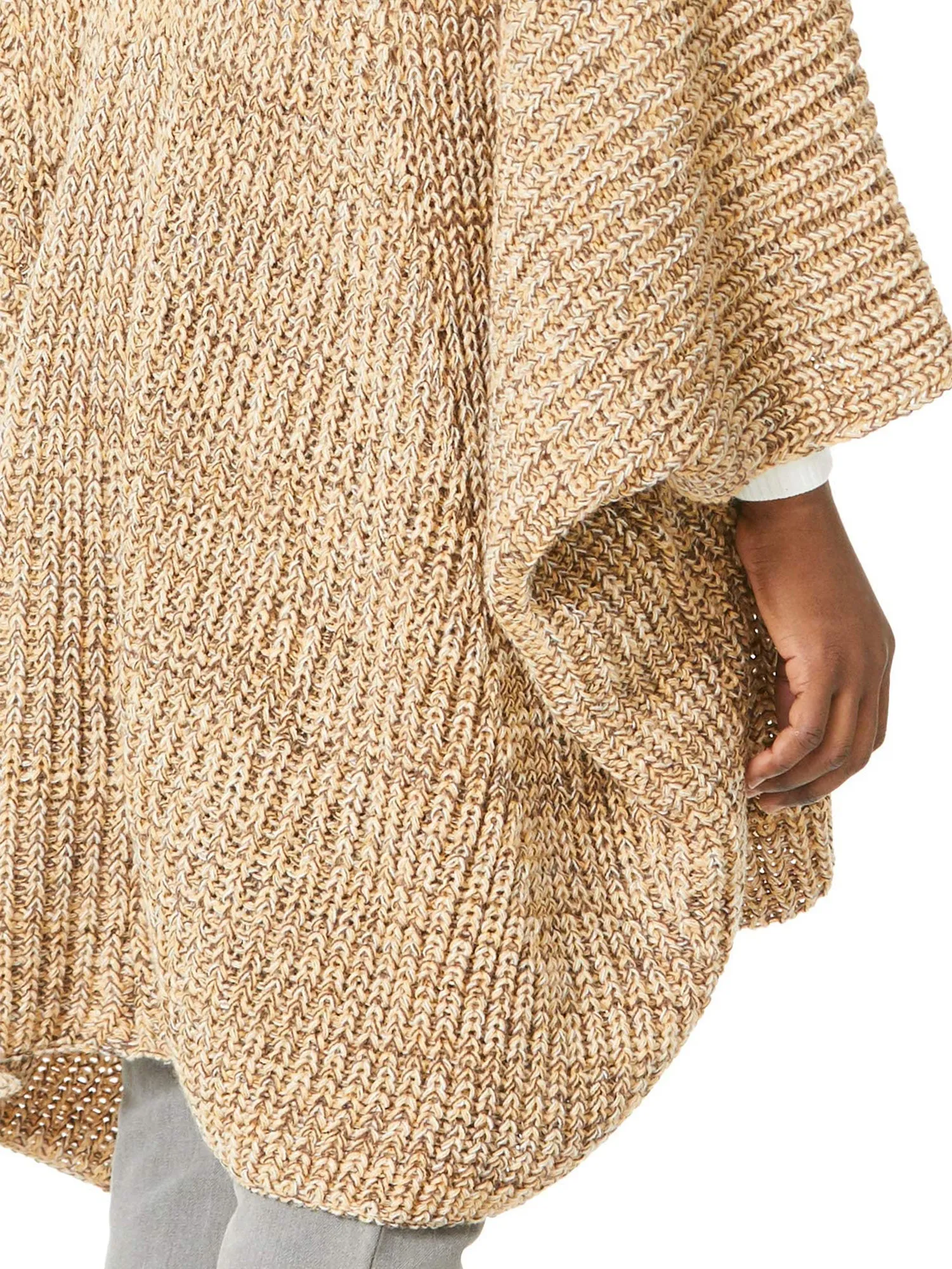 Marled Knit Kimono Shawl Wrap