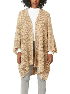 Marled Knit Kimono Shawl Wrap