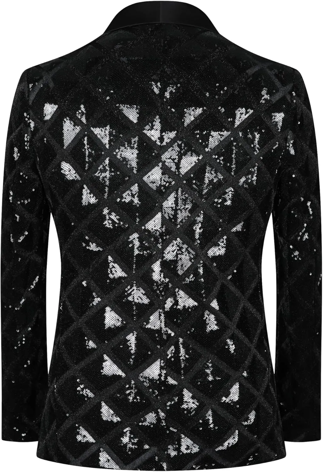 Men Sequin Shiny Stereoscopic Pattern Prom Suit Jacket One Button and Blazers Tuxedo for Wedding Banquet