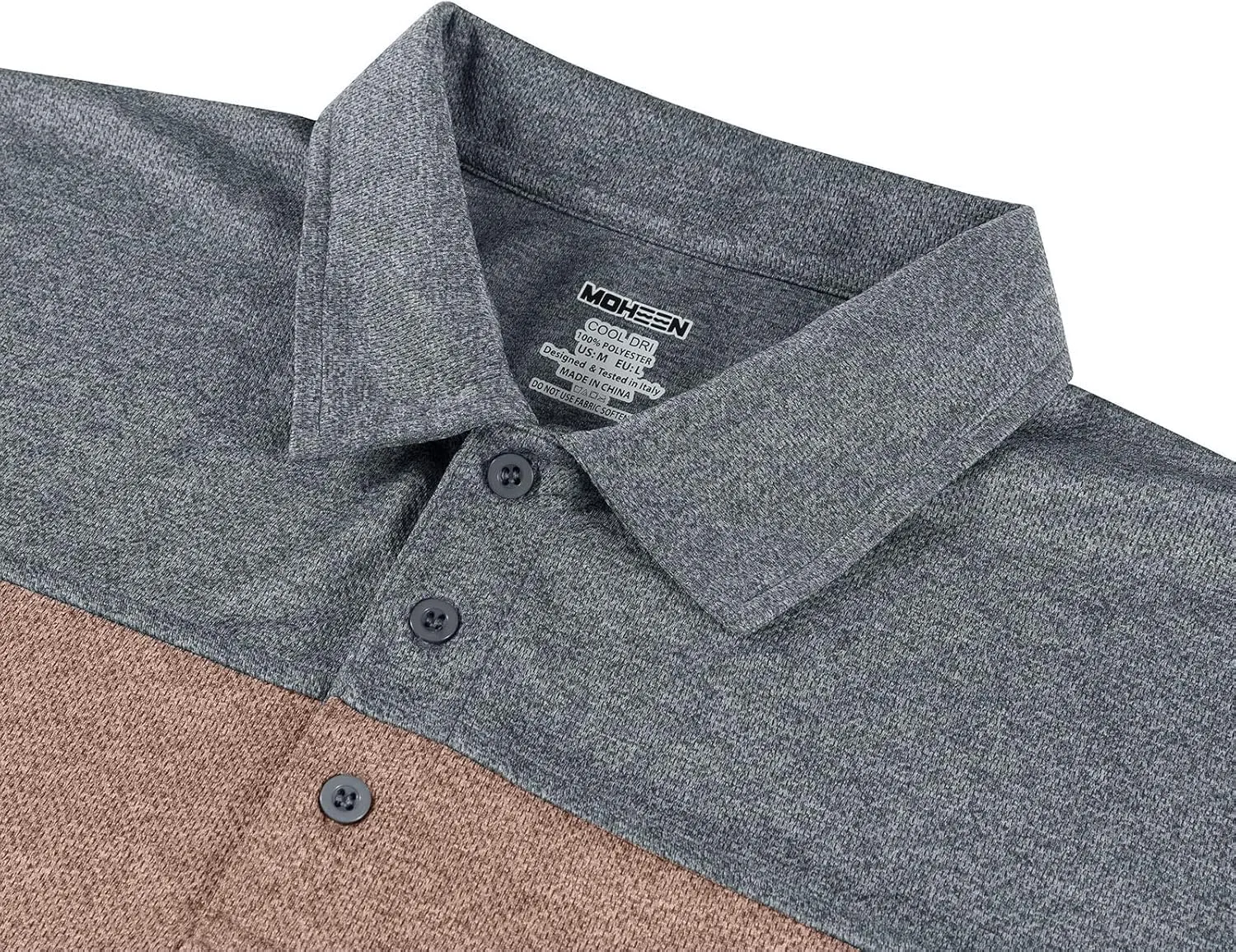 Men's Casual Short Sleeve Moisture Wicking Performance Golf Polo Contrast Color Patchwork Pique Shirts Tops