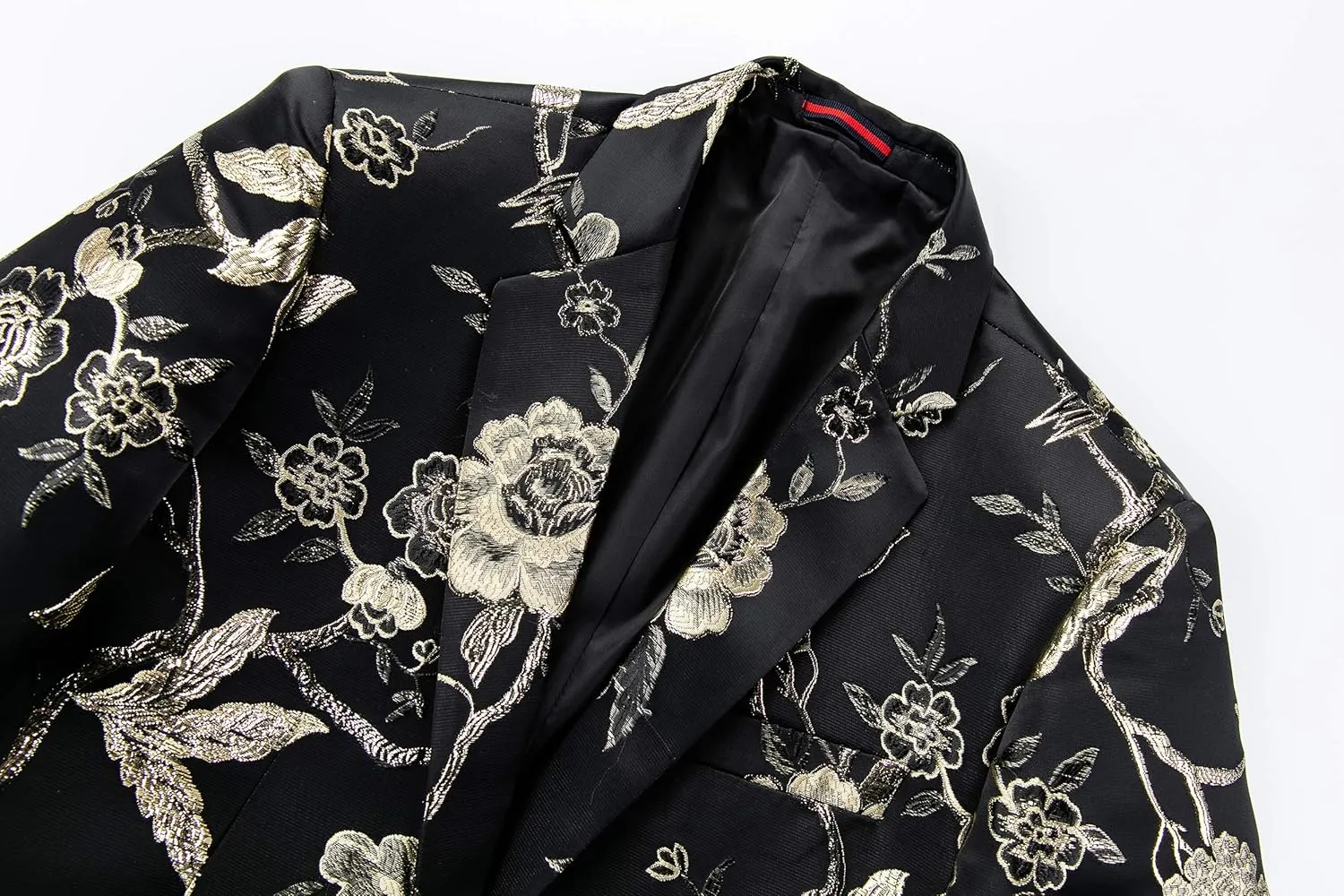 Mens Floral Suit Jacket Jacquard Paisley Luxury One Button Slim Fitted Business Wedding Tuxedo Suit Blazer Jacket
