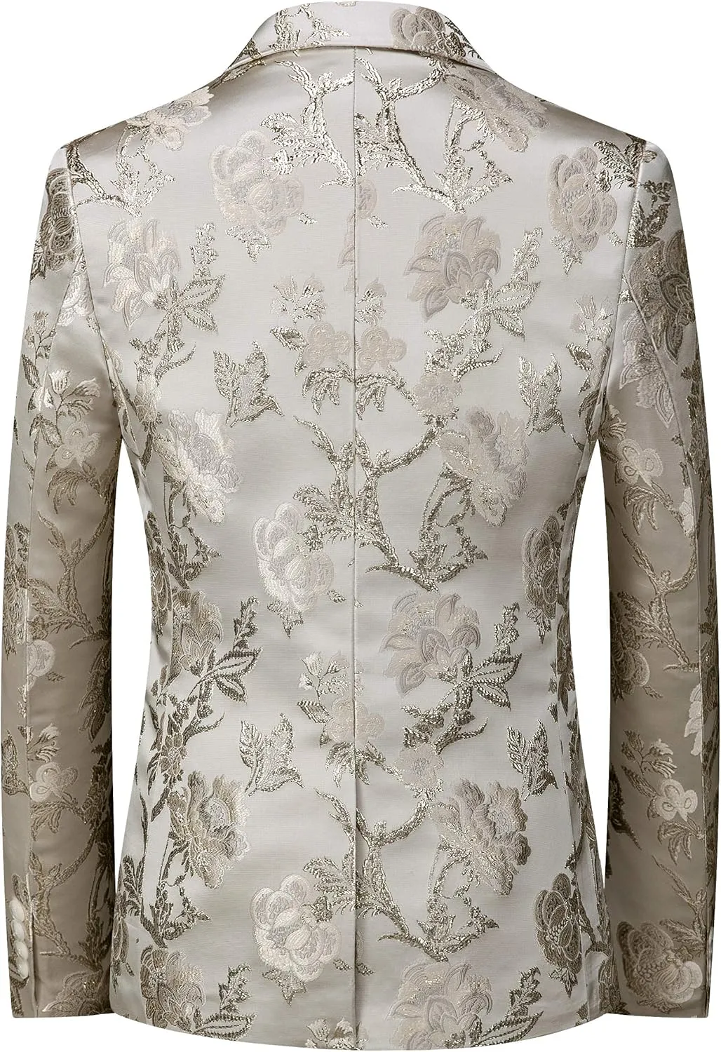 Mens Floral Suit Jacket Jacquard Paisley Luxury One Button Slim Fitted Business Wedding Tuxedo Suit Blazer Jacket