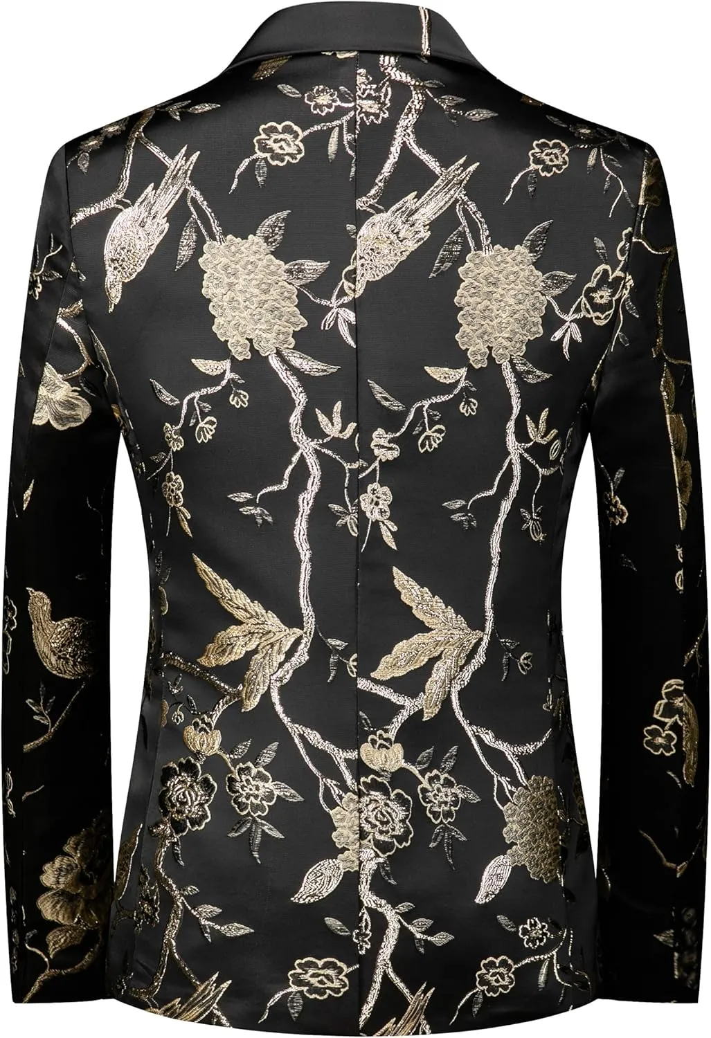 Mens Floral Suit Jacket Jacquard Paisley Luxury One Button Slim Fitted Business Wedding Tuxedo Suit Blazer Jacket