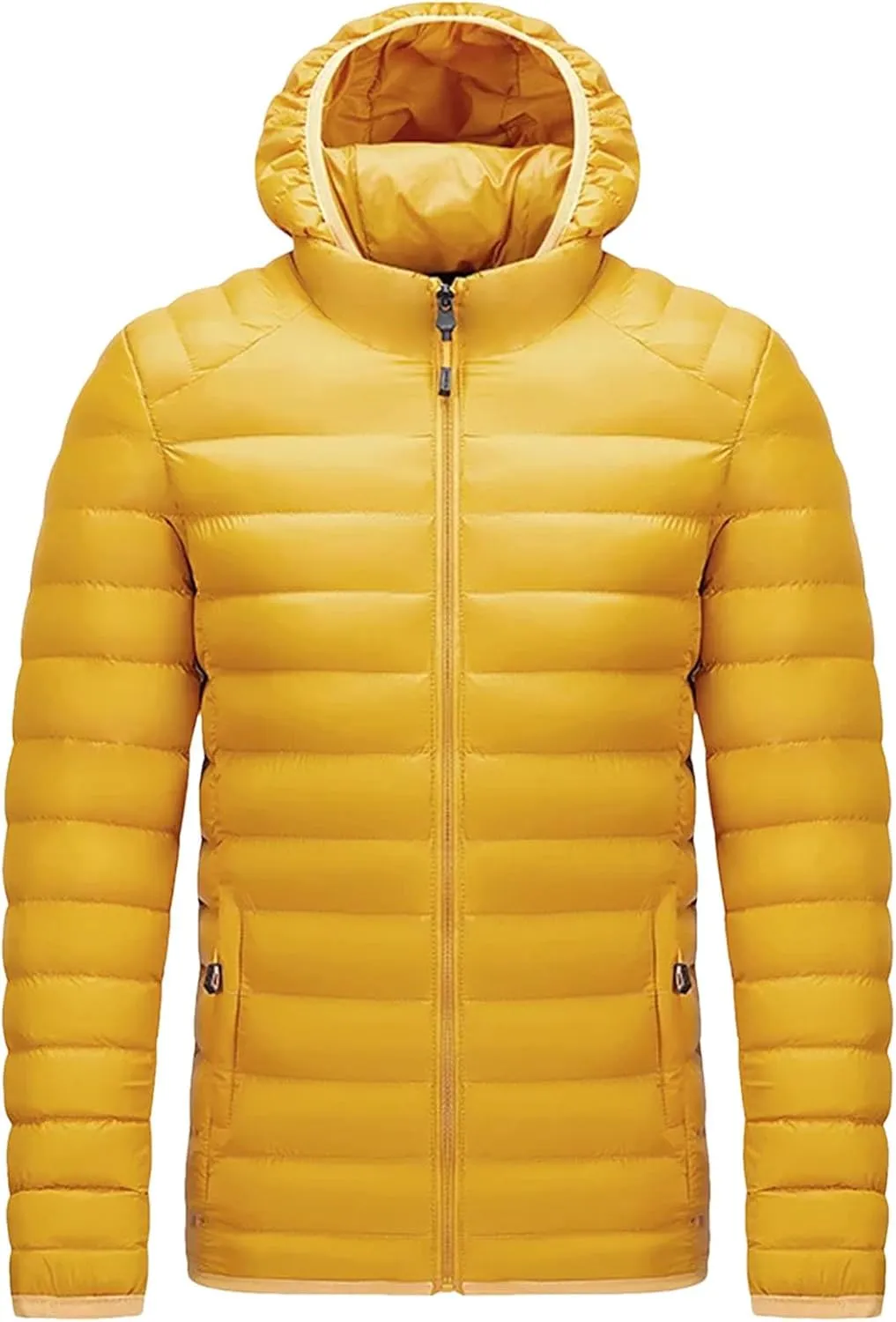 Men's Lightweight Packable Puffer Jacket Men Winter Warm Cotton Padded Outwear Casual Hooded Down Coats