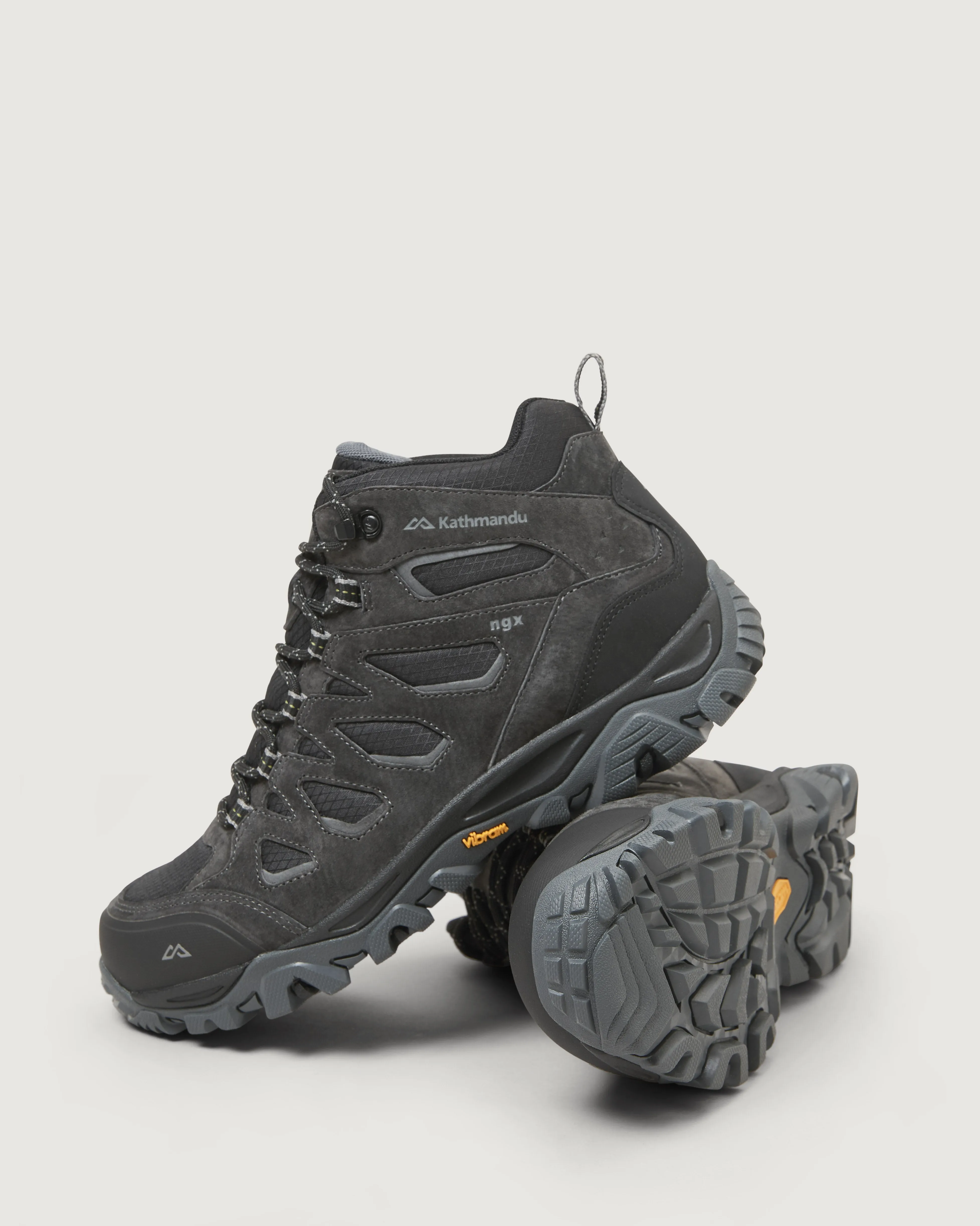 Men's Mornington Waterproof Mid Hiking Boots - Black/Black Sea
