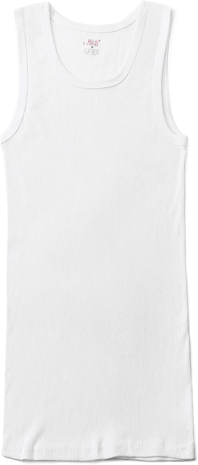 Men's Multi-Pack Ribbed Tank Tops A-Shirts - Sleeveless Workout Undershirts