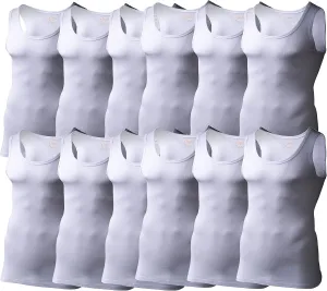 Men's Multi-Pack Ribbed Tank Tops A-Shirts - Sleeveless Workout Undershirts