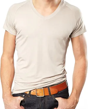Mr. Davis Traditional Cut V Neck Undershirt in Bamboo Viscose - Stylish Undershirts with Stretch Fabric for a