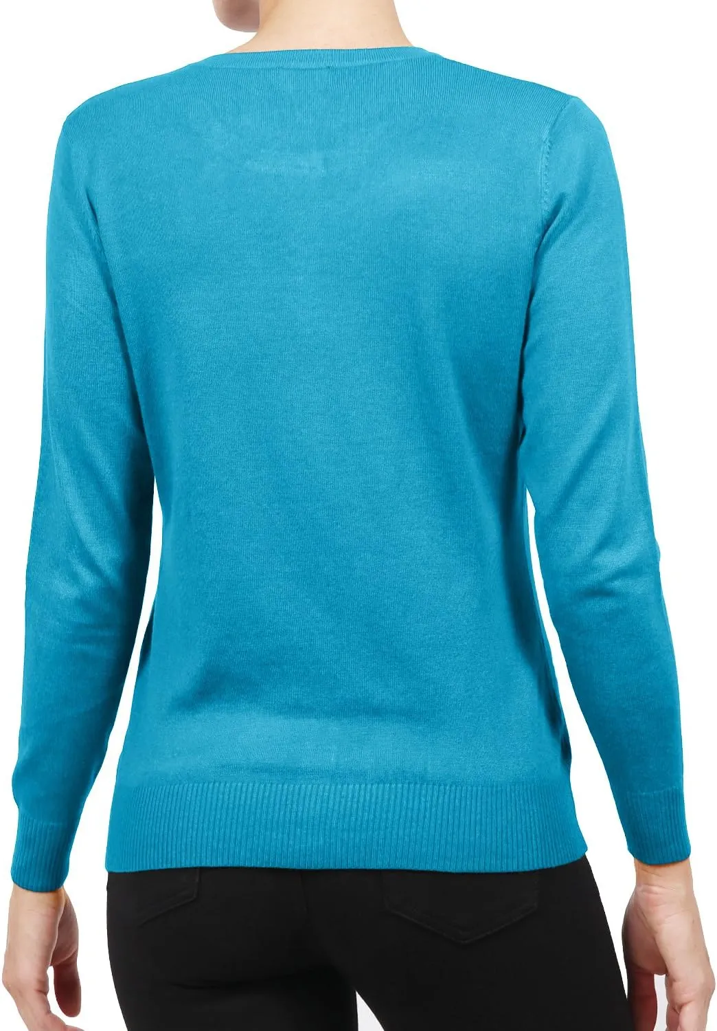 NE PEOPLE Women's Knit Cardigan  Long Sleeve Basic Button Down Crewneck Casual Stretch Sweater Knitted Ribbed Hem